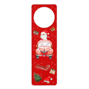 Funny Santa Christmas house Door Hanger