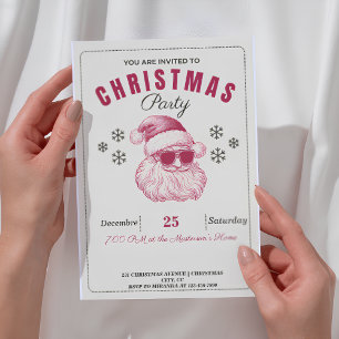 Funny Santa Christmas Invitations Holiday Laughs