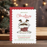 Funny Santa Christmas Party Invitation<br><div class="desc">Funny Santa Claus Christmas party invitation. Personalize with your party information. Contact me for assistance with your customizations or to request additional matching or coordinating Zazzle products for your party.</div>
