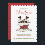 Funny Santa Christmas Party Invitation<br><div class="desc">Funny Santa Claus Christmas party invitation. Personalize with your party information. Contact me for assistance with your customizations or to request additional matching or coordinating Zazzle products for your party.</div>