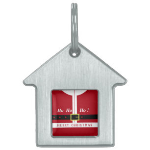 Funny Santa Christmas Pet ID Tag
