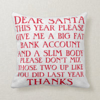 Funny Santa Christmas Pillow