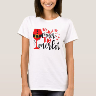 Funny Santa Christmas Xmas Holiday Wine Party T-Sh T-Shirt