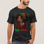 Funny Santa Claus African Americans Women Girls Xm T-Shirt