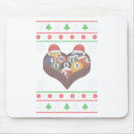 Funny Santa Claus Ball Pool Player Ugly Christmas  Mouse Pad