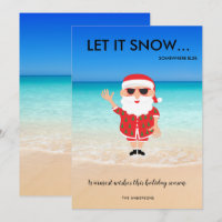 Funny Santa Claus Beach Tropical Florida Christmas