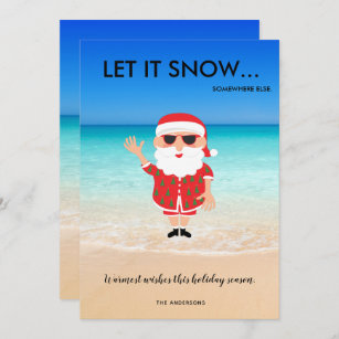 ZAIOO Beautiful Christmas HolidayLet It Snow Greeting Card 