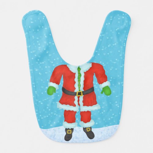 Funny Santa Claus Body Novelty Christmas Holiday Bib