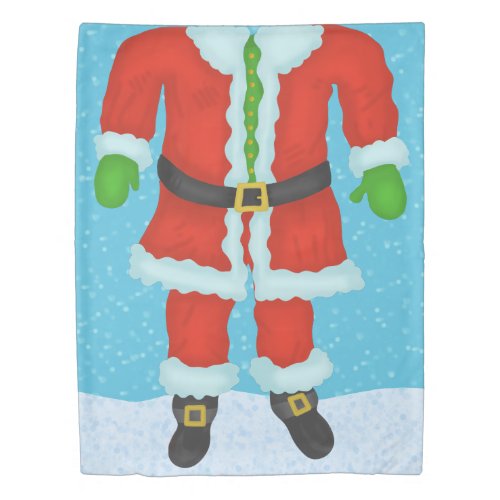 Funny Santa Claus Body Novelty Christmas Holiday Duvet Cover
