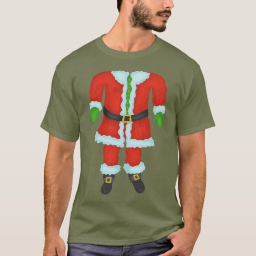 Funny Santa Claus Body Novelty Christmas Holiday T_Shirt