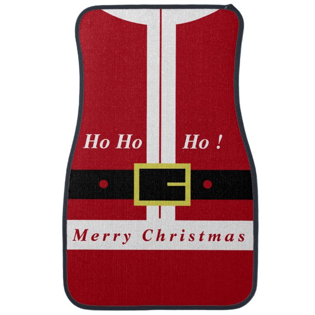 Funny Santa Claus Christmas Car Floor Mat (Front)