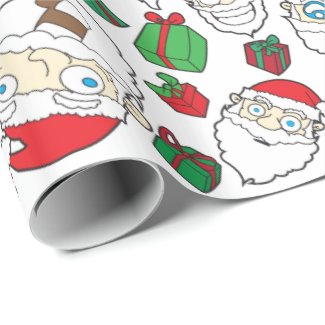 Funny Santa Claus Christmas gift wrap