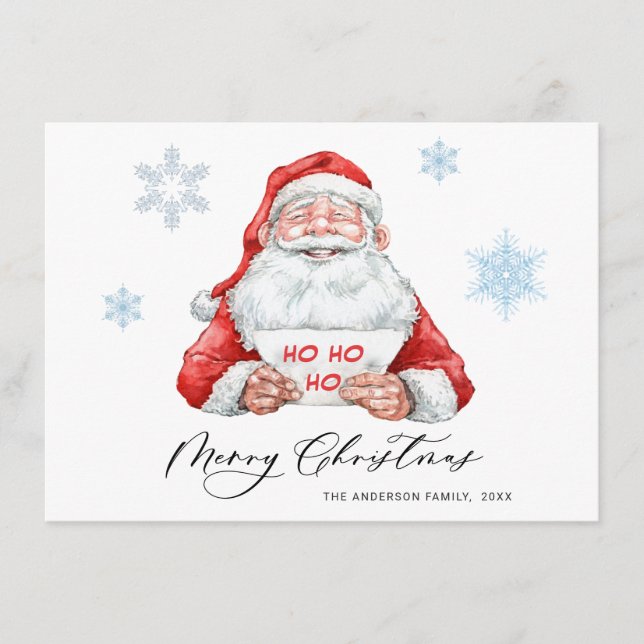 Funny Santa Claus Christmas Greeting Holiday Card (Front)
