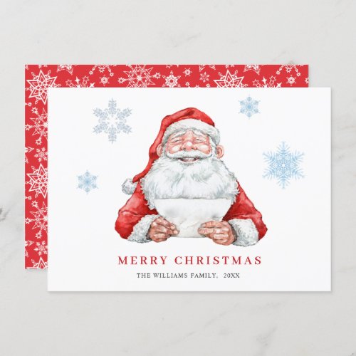 Funny Santa Claus Christmas Greeting Holiday Card