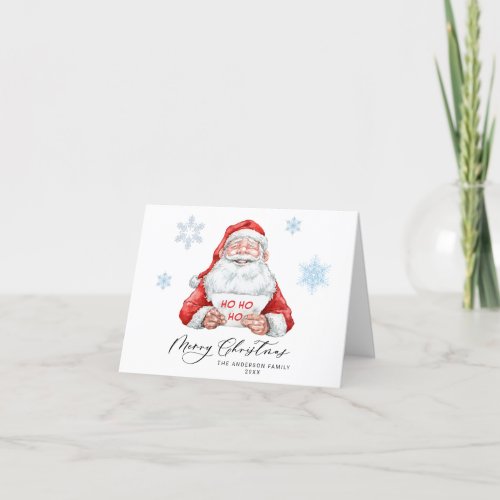 Funny Santa Claus Christmas Greeting Holiday Card