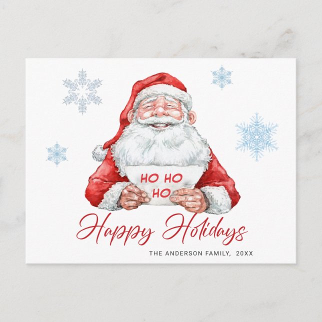 Funny Santa Claus Christmas Greeting Holiday Postcard (Front)
