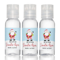 Funny Santa Claus Christmas Holiday Party Favors Hand Sanitizer