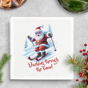 Funny Santa Claus Christmas Paper Napkins