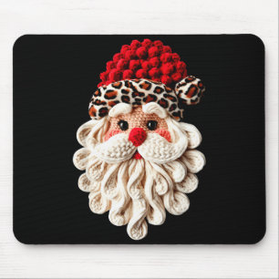 Funny Santa Claus Crochet Pajamas Holiday Xmas Chr Mouse Pad