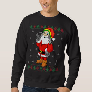 Funny Santa Claus Cute Rasta Christmas Reggae Love Sweatshirt