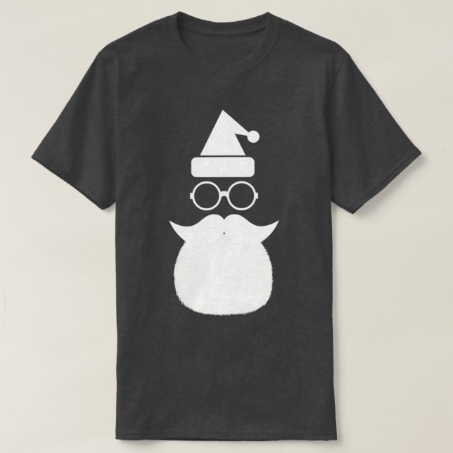 Funny Santa Claus Face Sunglasses With 6 T-Shirt (Design Front)
