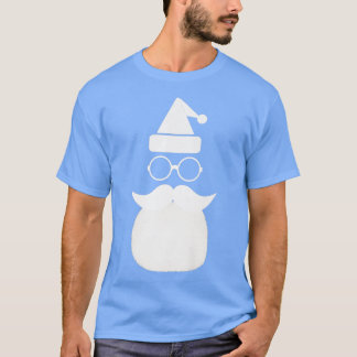 Funny Santa Claus face Sunglasses with Hat Beard C T-Shirt