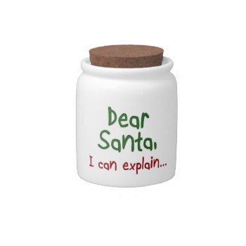 Funny Santa Claus Gag Gifts Holiday White Elephant Candy Jar by Wise_Crack at Zazzle