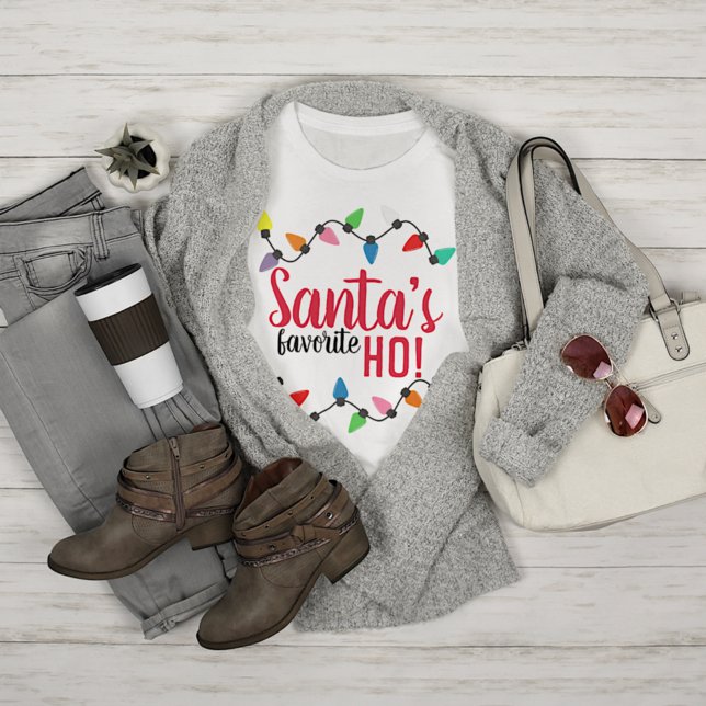 Funny Santa Claus Helper Xmas String Lights T-Shirt (Creator Uploaded)