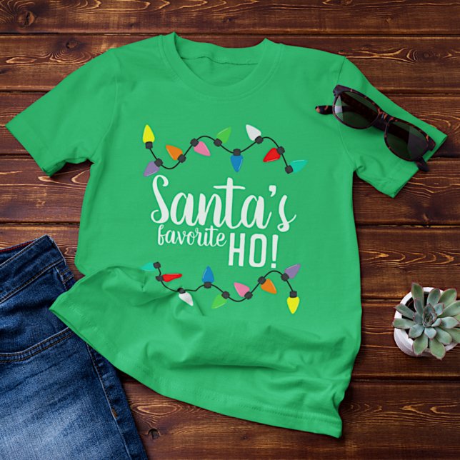 Funny Santa Claus Helper Xmas String Lights Tri-Blend Shirt (Creator Uploaded)