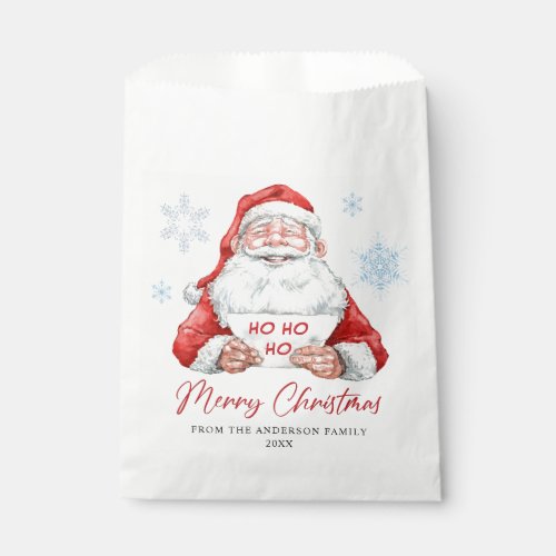 Funny Santa Claus Ho Ho Ho Holiday Christmas Party Favor Bag