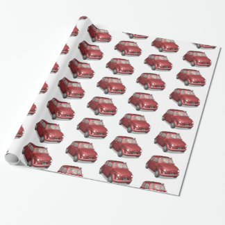 Funny Santa Claus In Fiat 500 Wrapping Paper
