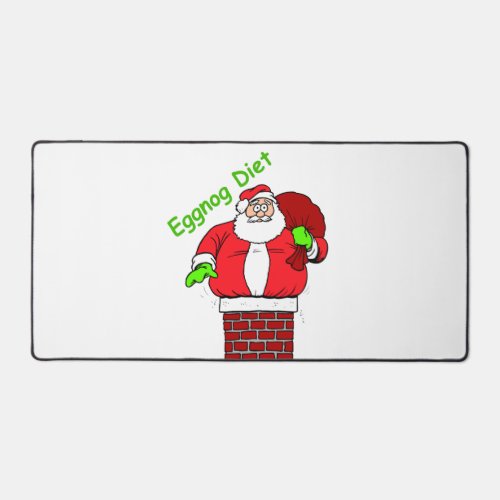 Funny Santa Claus Joke Fit Chimney Xmas Holiday Desk Mat