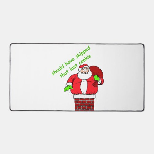 Funny Santa Claus Joke Kris Kringle Xmas Holiday Desk Mat