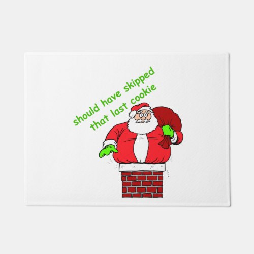 Funny Santa Claus Joke Kris Kringle Xmas Holiday Doormat