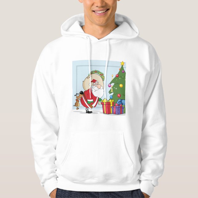 Funny Santa Claus Mens Hoodie (Front)