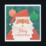 Funny Santa Claus | Merry Christmas Holiday Party Napkins<br><div class="desc">Bring festive cheer to your holiday table with this cute Santa Claus napkin featuring a playful illustration and “Merry Christmas” text. Perfect for Christmas dinners, holiday parties, family gatherings, or winter celebrations. These fun Santa napkins add a cheerful touch to your table setting, making them ideal for both kids and...</div>