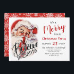 Funny Santa Claus Merry Christmas Little Party Invitation<br><div class="desc">Funny Santa Claus Merry Christmas Little Party Invitation.</div>