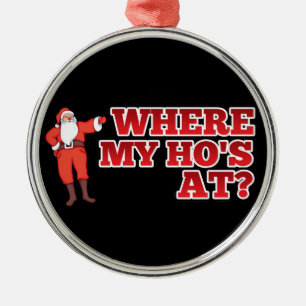 Funny Santa Claus Metal Ornament