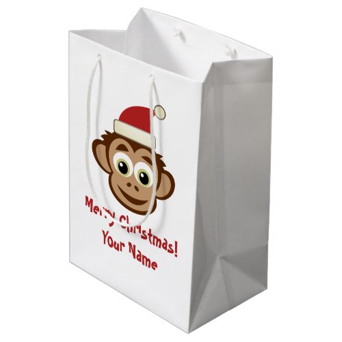 Funny Santa Claus monkey Christmas gift bags