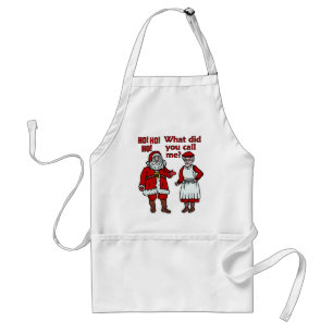 Funny Santa Claus & Mrs Christmas Adult Apron
