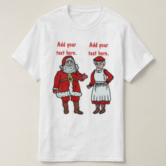 Funny Santa Claus & Mrs Christmas Personalized T-Shirt