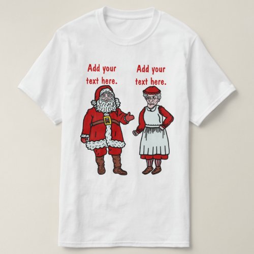 Funny Santa Claus  Mrs Christmas Personalized T_Shirt