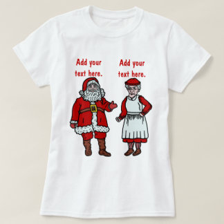 Funny Santa Claus & Mrs Christmas Personalized T-Shirt