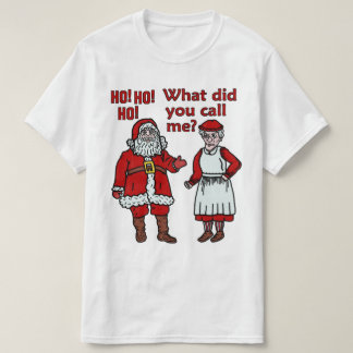 Funny Santa Claus & Mrs Christmas T-Shirt