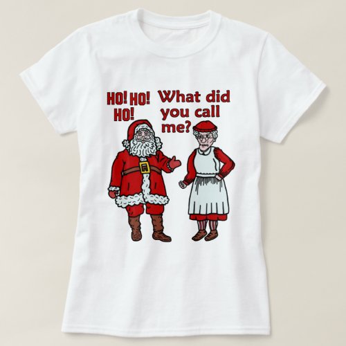 Funny Santa Claus  Mrs Christmas T_Shirt