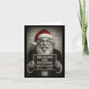 Funny Santa Claus Mugshot Christmas – Santa Xmas Card