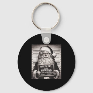 Funny Santa Claus Mugshot Christmas – Santa Xmas Keychain