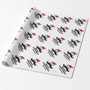 Funny Santa Claus mustache custom Christmas Wrapping Paper