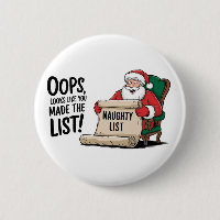 Funny Santa Claus Naughty List Christmas Design