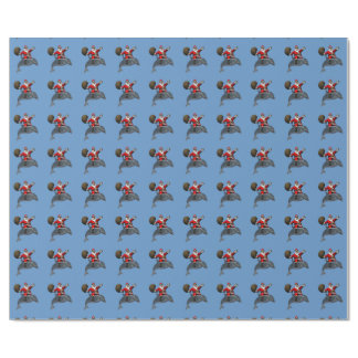 Funny Santa Claus On Lovely Dolphin Wrapping Paper